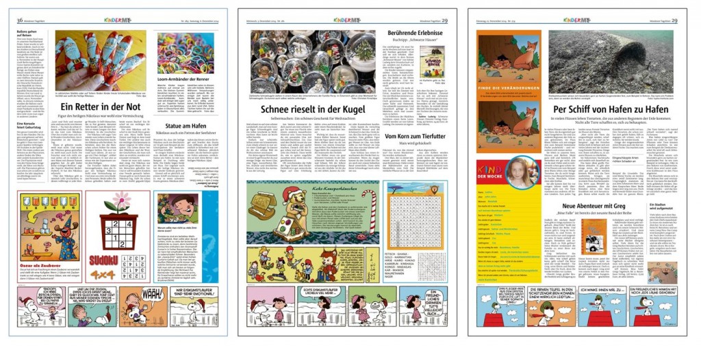 Täglich eine ganze Seite für Kinder: Seit der Umstellung im November ist das "KinderMT" fester Bestandteil der "richtigen" Zeitung. Repro: MT