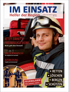 Die Titelseite des neuen Magazins "Im Einsatz - Helfer der region". Repro: MT