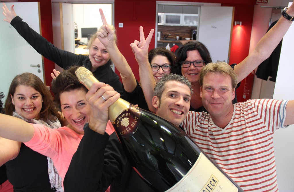 Schon wieder Spitzenreiter. Das Team von Radio Westfalica hat einmal mehr Grund zu feiern. Foto: RW